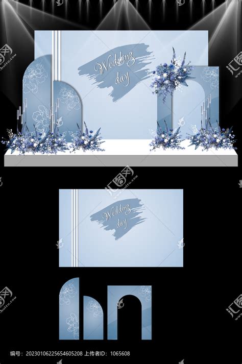 蓝色婚礼KT板设计,婚庆展板,宣传展板模板,设计模板,汇图网www.huitu.com