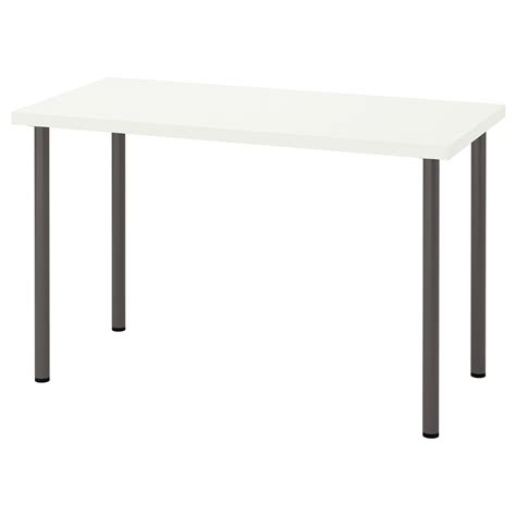 LAGKAPTEN / ADILS desk, white/dark grey, 120x60 cm (471/4x235/8") - IKEA