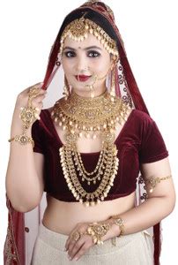 Mateshwari art Alloy Gold-plated Gold Jewellery Set Price in India ...