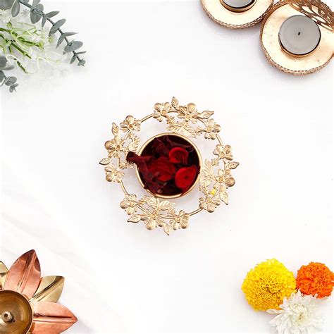 Floral Pattern Diya Urli | Shop Now, Get Delivery Online
