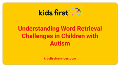 Speech Therapy Techniques for Helping Children with Word-Finding Difficulties - Kids First