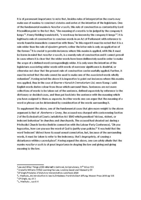 Interpretation of statutes the Maxim Noscitur a sociis - It is of ...