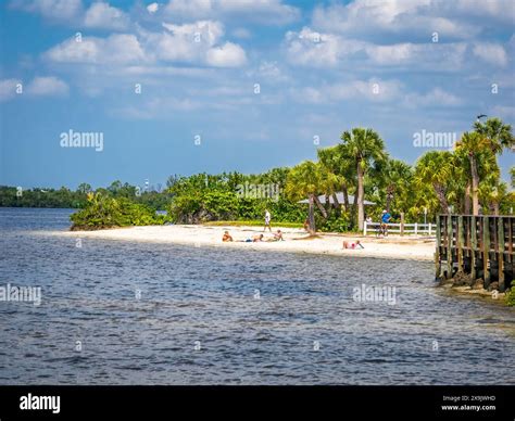 Beach at Port Charlotte Beach Park in Port Charlotte Florida USA Stock ...