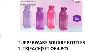 TUPPERWARE SQUARE BOTTLES 1000 ml Plastic Bottle - Buy TUPPERWARE ...