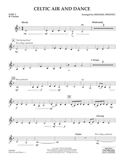 Celtic Air and Dance - Pt.3 - Bb Clarinet by Michael Sweeney Sheet ...