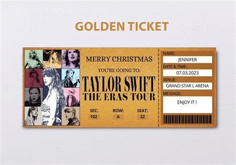 Taylor Swift Concert Ticket Template