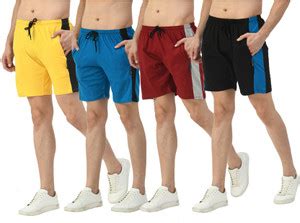 KAVYA Color Block Men Multicolor Bermuda Shorts - Buy KAVYA Color Block ...