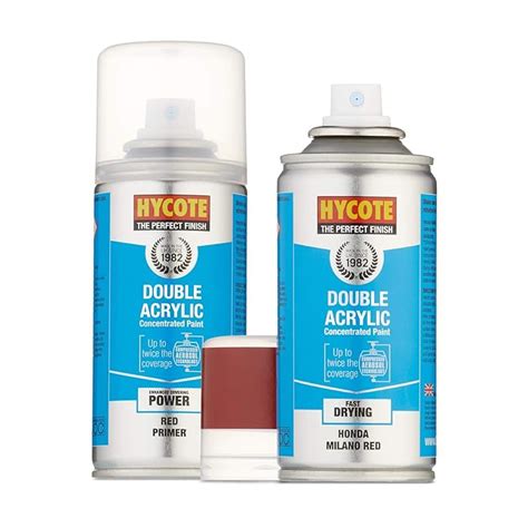 Buy Hycote Double Acrylic Honda Milano Red Spray Paint 150ml + Red ...