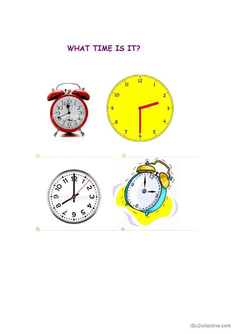 What time is it?: English ESL worksheets pdf & doc
