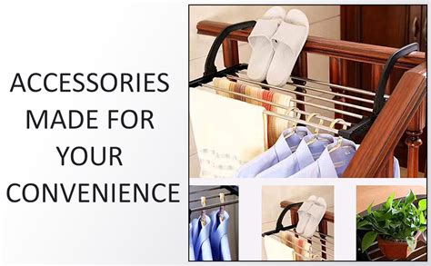 Dhiranjan Portable Clothes Drying Rack with Adjustable Clips Indoor ...