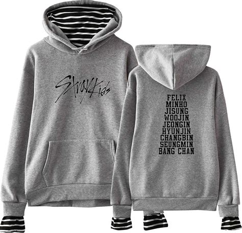 Buy JUNG KOOK Kpop Stray Kids False Two-Piece Hoodie Woojin Felix ...