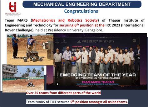 Latest News & Events - Department of Mechanical Engineering | TIET