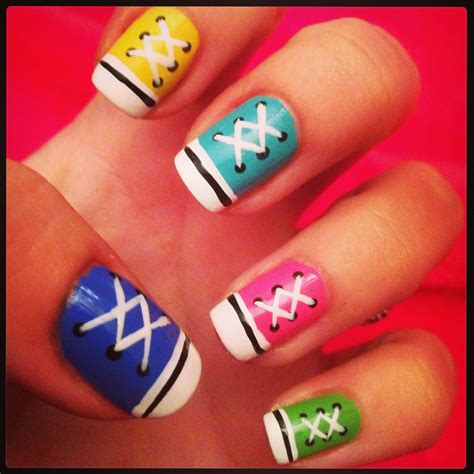 Converse All Stars. | Converse nails, Converse nail art, Nail art pictures