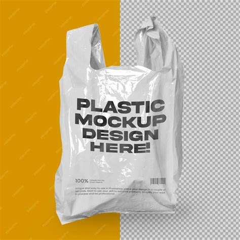 Realistic plastic shopping bag mockup | Premium PSD