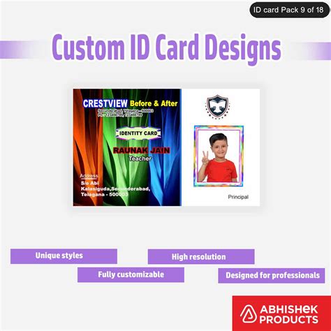 Custom ID Card PSD Templates - 50 Personalized Design Files ...