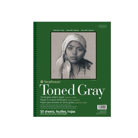 Strathmore 400 Series Toned Gray Cool Grey Smooth 118 GSM Paper 50 She ...