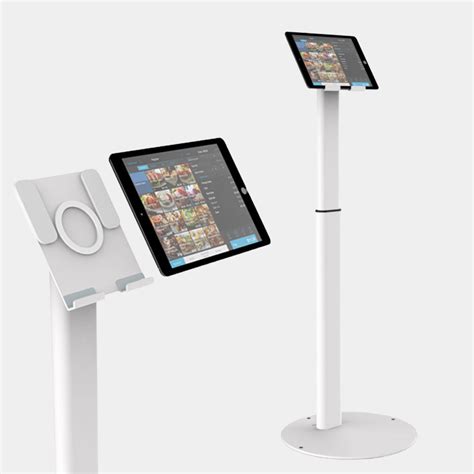 Magnetic Height Adjustable Floor Tablet Stand - Technomounts