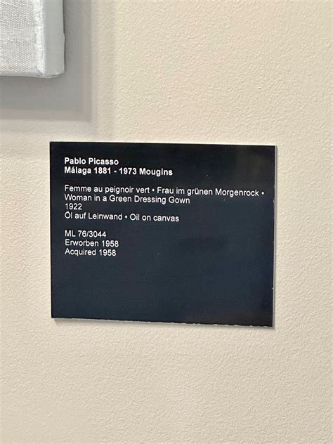 Museum Art Gallery Description Wall Sign - Custom Art Gallery Sign ...