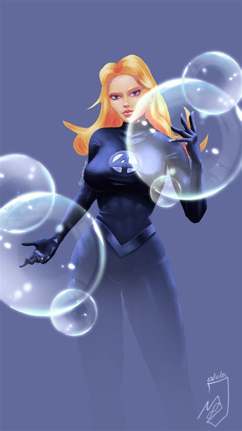 Invisible Woman Marvel Drawing