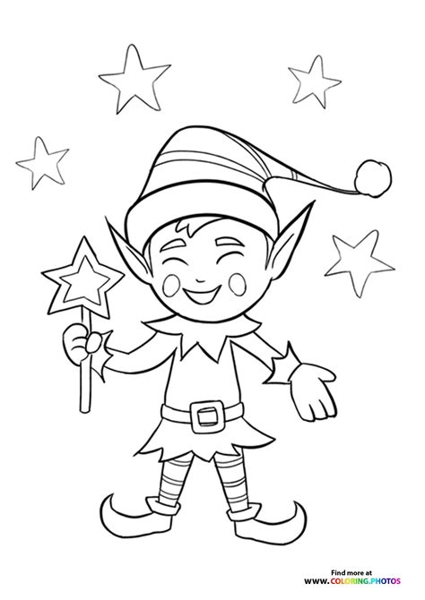 Christmas Coloring Pages Elves