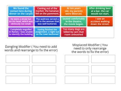 Image result for Modifiers Exercises