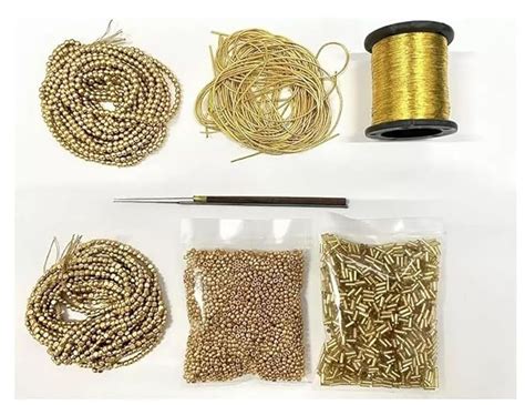aari Embroidery meterials Gold Color Beads,dapka,zari Thread,chamki ...
