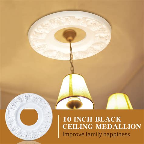 Lightweight Ceiling Medallions Gold And Brown Leaf Clover Round