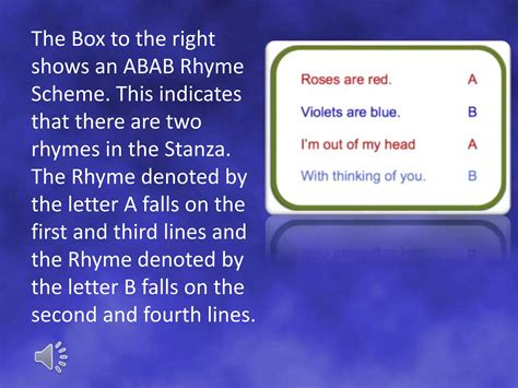 Abab Rhyme Scheme