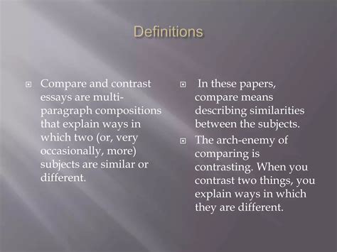 comparison and contrast | PPTX