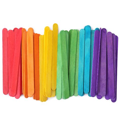 Mr. Pen- Colored Popsicle Sticks, 200 Pack, 4.5 Inch, Colored Craft ...
