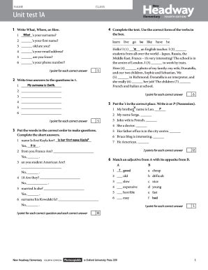 New Headway Elementary 4th Edition Tests 2020-2026 - Fill and Sign ...
