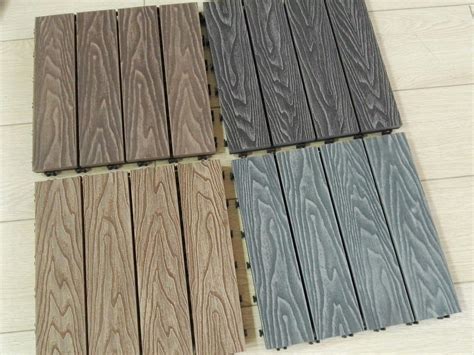 Ocox 3D Wood Plastic Composite Decking Tile Interlock Outdoor Decking ...