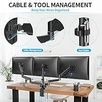 MOUNTUP Triple Monitor Stand Mount - 3 Monitor Desk Mount for Computer ...