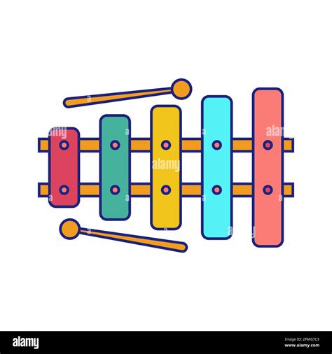 Xylophone Icon Flat Design Vector Stock Vector Image & Art - Alamy