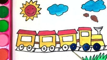 儿童简单画画图片火车