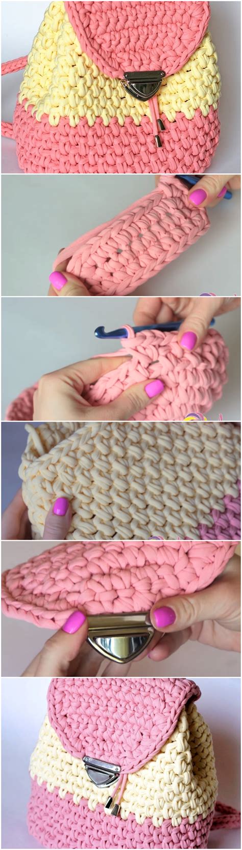 Crochet Backpack Pattern Tutorial 的图像结果