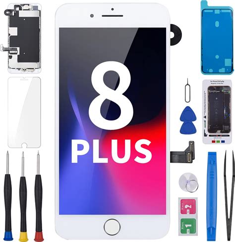 Amazon.com: BESJMYT for iPhone 8 Plus Screen Replacement 5.5" White ...