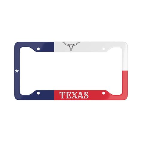 Texas Personalized License Plate Frame, Texas Flag Custom Car Plate, TX ...