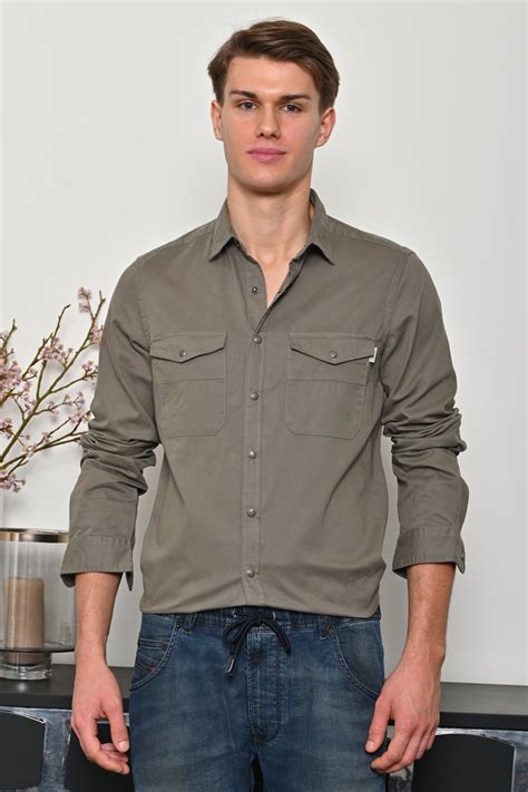 Brigham - Cotton Pocketed Solid Shirt - Olive – POE.NET