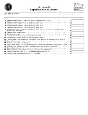 Fillable Online mass Schedule D - Mass.Gov - mass Fax Email Print ...