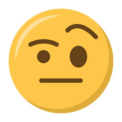 Raised eyebrow face emoji icon 38252441 Vector Art at Vecteezy