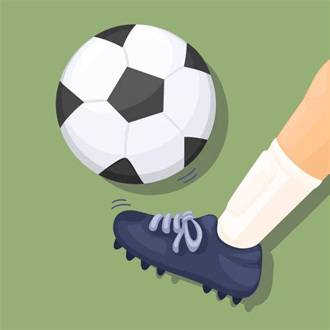 soccer ball kick symbol cartoon illustration vector 14995760 Vector Art ...