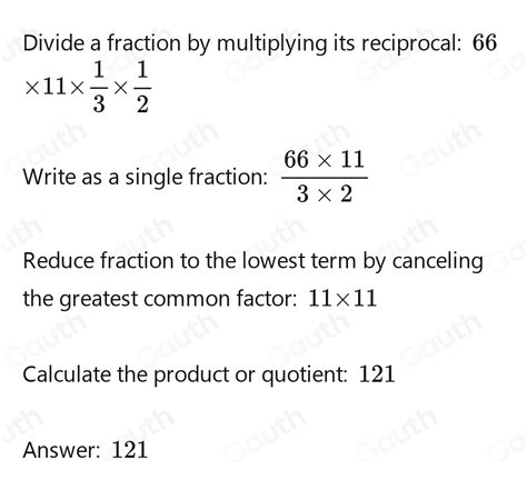 Solved: 6] What is 66* 11/ 3/ 2? USE THE CALCULATOR BELOW. BE CAREFUL ...