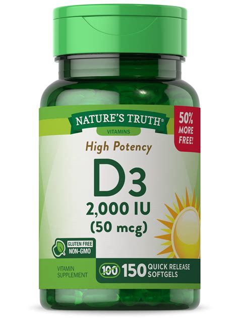 Mua Vitamin D3 | 2000 IU | 150 Softgels | High Potency | Non-GMO, Gluten Free Supplement | by ...
