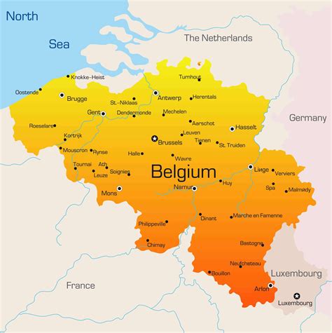 Belgium Cities Map - Guide of the World