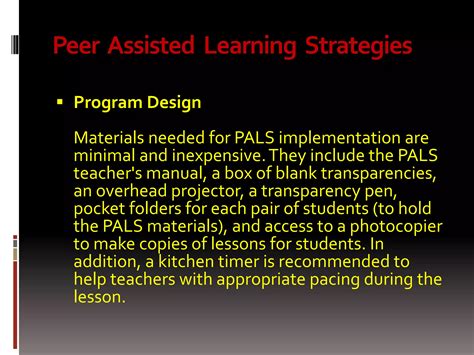 Peer assisted learning strategies | PPTX