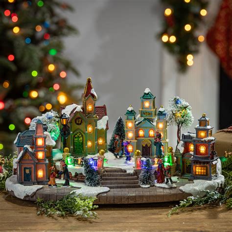 Lit Christmas Village Sets at Richard Buffum blog