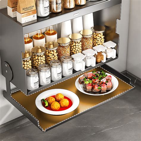 Magnetic Flip-Top Double Layer Cabinet Storage Organizer