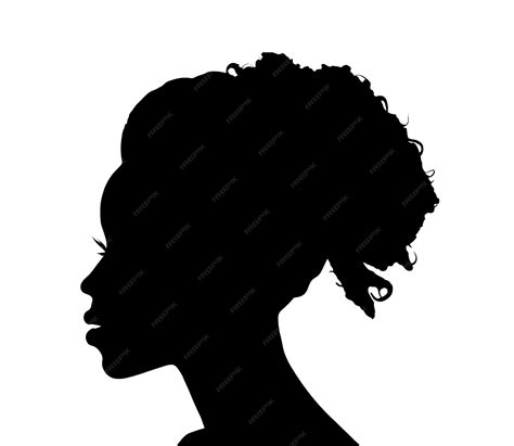 Premium Vector | Black woman silhouette from side view vector illustration