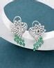 Buy Silver-Toned & Green Earrings for Women by FIDA Online | Ajio.com